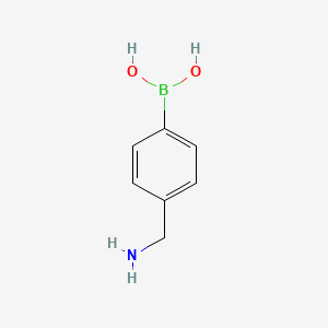 molecular formula C7H10BNO2 B1270765 (4-(Aminomethyl)phenyl)boronic acid CAS No. 51239-46-4