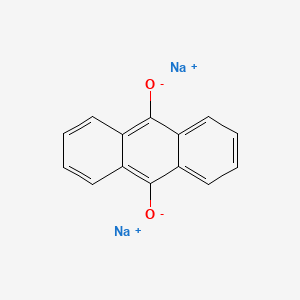 molecular formula C14H8Na2O2 B12707665 9,10-Anthracenediol, disodium salt CAS No. 46492-07-3