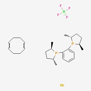 molecular formula C26H40BF4P2Rh- B1270767 (-)-1,2-Bis((2R,5R)-2,5-dimethylphospholano)benzene(1,5-cyclooctadiene)rhodium(I) tetrafluoroborate, 98+% (R,R)-Me-DUPHOS-Rh 
