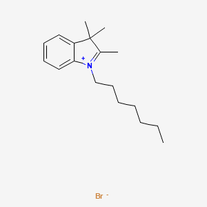 molecular formula C18H28BrN B12707687 3H-Indolium, 1-heptyl-2,3,3-trimethyl-, bromide CAS No. 125252-52-0