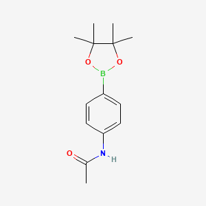 molecular formula C14H20BNO3 B1270771 N-(4-(4,4,5,5-四甲基-1,3,2-二氧杂硼环-2-基)苯基)乙酰胺 CAS No. 214360-60-8