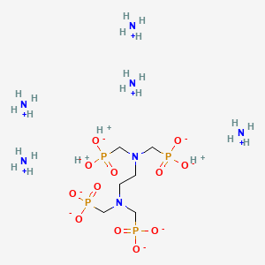 molecular formula C6H35N7O12P4 B12707732 Pentaammonium trihydrogen (ethane-1,2-diylbis(nitrilobis(methylene)))tetrakisphosphonate CAS No. 93983-11-0