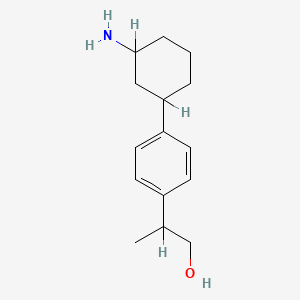 molecular formula C15H23NO B12707749 4-(3-Aminocyclohexyl)-beta-methylbenzeneethanol CAS No. 73823-84-4