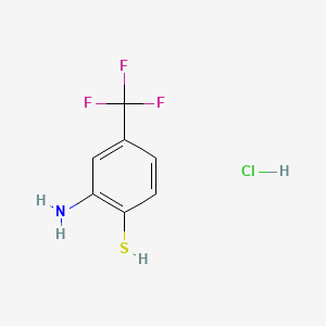 molecular formula C7H7ClF3NS B1270776 2-氨基-4-(三氟甲基)苯硫酚盐酸盐 CAS No. 4274-38-8