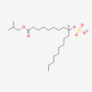 molecular formula C22H44O6S B12707777 Isobutyl 9-(sulfooxy)stearate CAS No. 97403-96-8