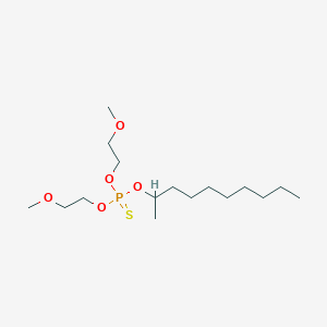 molecular formula C16H35O5PS B12707808 S-Decyl O,O-bis(2-methoxyethyl)phosphorothioate CAS No. 72197-87-6