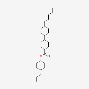 molecular formula C27H48O2 B12707812 4-Propylcyclohexyl (trans(trans(trans)))-4'-pentyl(1,1'-bicyclohexyl)-4-carboxylate CAS No. 94732-93-1