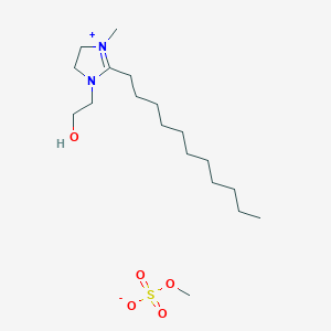 molecular formula C18H38N2O5S B12707845 4,5-Dihydro-1-(2-hydroxyethyl)-3-methyl-2-undecyl-1H-imidazolium methyl sulphate CAS No. 93783-33-6