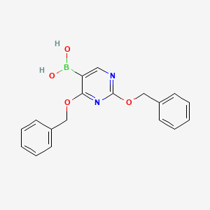 molecular formula C18H17BN2O4 B1270785 2,4-Bis(benzyloxy)pyrimidine-5-boronic acid CAS No. 70523-24-9