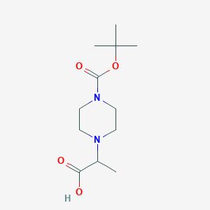 molecular formula C12H22N2O4 B1270787 2-(4-(叔丁氧羰基)哌嗪-1-基)丙酸 CAS No. 680579-19-5
