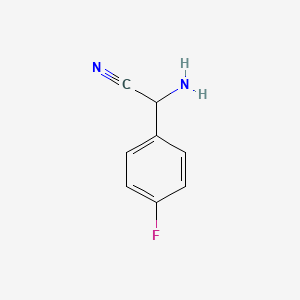 molecular formula C8H7FN2 B1270793 2-Amino-2-(4-fluorophenyl)acetonitrile CAS No. 56464-70-1