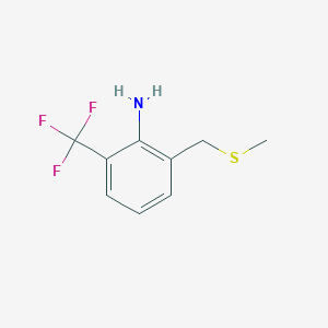 molecular formula C9H10F3NS B1270795 2-Amino-3-(methylthiomethyl)benzotrifluoride CAS No. 88301-96-6