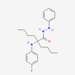 molecular formula C22H30FN3O B12707956 2-Butyl-N-(4-fluorophenyl)norleucine 2-phenylhydrazide CAS No. 95101-18-1