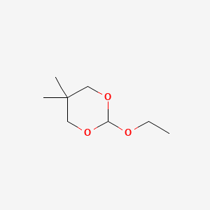 molecular formula C8H16O3 B12707975 Orthoformic acid, cyclic 2,2-dimethyltrimethylene ethyl ester CAS No. 5783-79-9