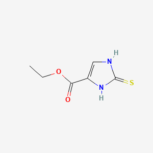 molecular formula C6H8N2O2S B1270801 Ethyl 2-mercapto-1h-imidazole-4-carboxylate CAS No. 64038-64-8