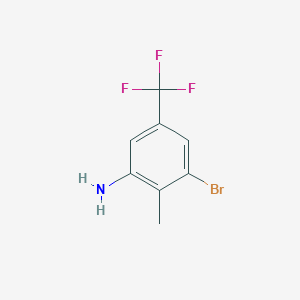 molecular formula C8H7BrF3N B1270803 3-溴-2-甲基-5-(三氟甲基)苯胺 CAS No. 232267-31-1