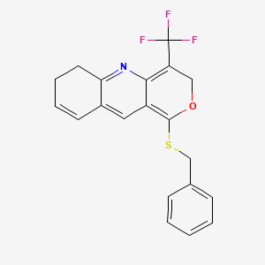 molecular formula C20H16F3NOS B12708031 6H-(1)Benzothiopyrano(4,3-b)quinoline, 4-(trifluoromethyl)- CAS No. 52833-86-0