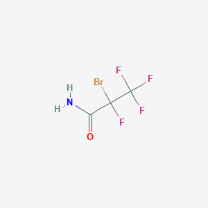molecular formula C3H2BrF4NO B1270812 2-Bromo-2,3,3,3-tetrafluoropropanamide CAS No. 422-22-0