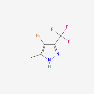 molecular formula C5H4BrF3N2 B1270817 4-bromo-5-methyl-3-(trifluoromethyl)-1H-pyrazole CAS No. 60061-68-9