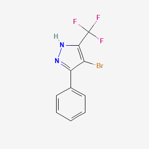 molecular formula C10H6BrF3N2 B1270818 4-溴-5-苯基-3-(三氟甲基)吡唑 CAS No. 230295-07-5