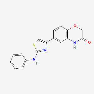 2H-1,4-Benzoxazin-3(4H)-one, 6-(2-(phenylamino)-4-thiazolyl)-