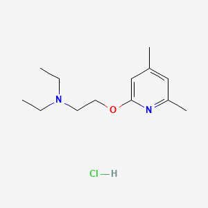 Pyridine, 2-(2-diethylaminoethoxy)-4,6-dimethyl-, hydrochloride