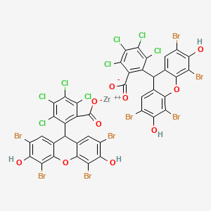 Zirconium(2+) bis(2-(2,4,5,7-tetrabromo-3,6-dihydroxyxanthen-9-yl)-3,4,5,6-tetrachlorobenzoate)