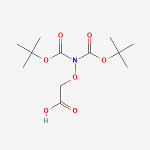 molecular formula C12H21NO7 B1270832 ((双((1,1-二甲基乙氧羰基)氨基)氧基)乙酸 CAS No. 293302-31-5