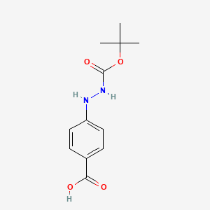 molecular formula C12H16N2O4 B1270834 4-(2-(叔丁氧羰基)肼基)苯甲酸 CAS No. 96736-00-4