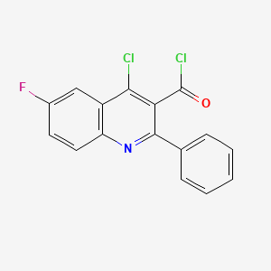 3-Quinolinecarbonyl chloride, 4-chloro-6-fluoro-2-phenyl-