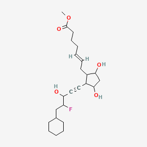 Methyl 7-(2-(5-cyclohexyl-4-fluoro-3-hydroxypent-1-ynyl)-3,5-dihydroxycyclopentyl)hept-5-enoate