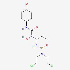 Urea, N-(2-(bis(2-chloroethyl)amino)tetrahydro-2H-1,3,2-oxazaphosphorin-4-yl)-N-hydroxy-N'-phenyl-, P-oxide