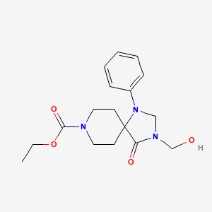 Ethyl 3-(hydroxymethyl)-4-oxo-1-phenyl-1,3,8-triazaspiro(4.5)decane-8-carboxylate