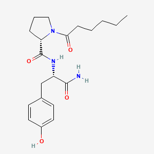 L-Tyrosinamide, 1-(1-oxohexyl)-L-prolyl-