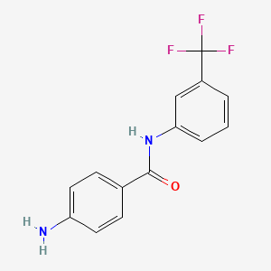 molecular formula C14H11F3N2O B1270847 4-氨基-N-[3-(三氟甲基)苯基]苯甲酰胺 CAS No. 811841-49-3