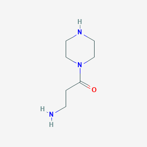 molecular formula C7H15N3O B1270848 3-氨基-1-哌嗪-1-基-丙酮 CAS No. 691394-08-8