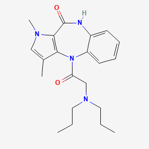 Pyrrolo(3,2-b)(1,5)benzodiazepin-10(1H)-one, 4,9-dihydro-1,3-dimethyl-4-((dipropylamino)acetyl)-