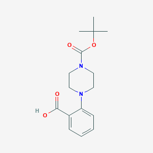 molecular formula C16H22N2O4 B1270873 2-(4-(Tert-butoxycarbonyl)piperazin-1-yl)benzoic acid CAS No. 444582-90-5