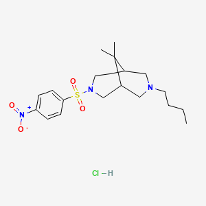 3,7-Diazabicyclo(3.3.1)nonane, 3-butyl-9,9-dimethyl-7-((4-nitrophenyl)sulfonyl)-, monohydrochloride