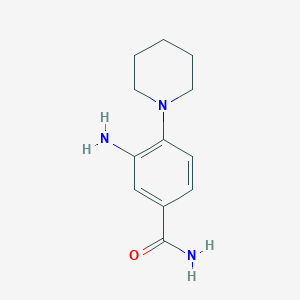 molecular formula C12H17N3O B1270886 3-Amino-4-(piperidin-1-yl)benzamide CAS No. 31642-95-2