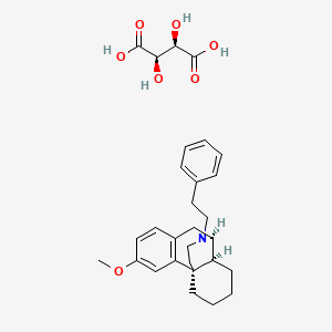 Morphinan, 3-methoxy-17-phenethyl-, tartrate, (+)-