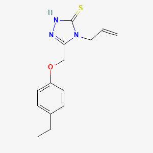 molecular formula C14H17N3OS B1270888 4-allyl-5-[(4-ethylphenoxy)methyl]-4H-1,2,4-triazole-3-thiol CAS No. 522606-41-3