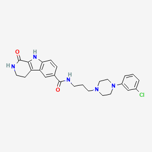 1H-Pyrido(3,4-b)indole-6-carboxamide, 2,3,4,9-tetrahydro-N-(3-(4-(3-chlorophenyl)-1-piperazinyl)propyl)-1-oxo-