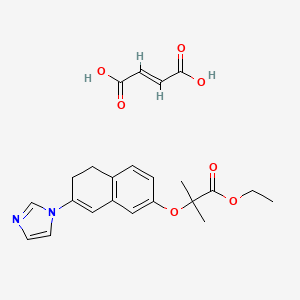 (E)-but-2-enedioic acid;ethyl 2-[(7-imidazol-1-yl-5,6-dihydronaphthalen-2-yl)oxy]-2-methylpropanoate