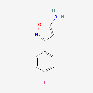 molecular formula C9H7FN2O B1270891 3-(4-氟苯基)异恶唑-5-胺 CAS No. 81465-82-9
