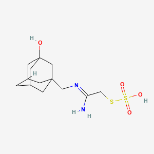 Thiosulfuric acid, S-(2-(((3-hydroxytricyclo(3.3.1.1(sup 3,7))dec-1-yl)methyl)amino)-2-iminoethyl) ester