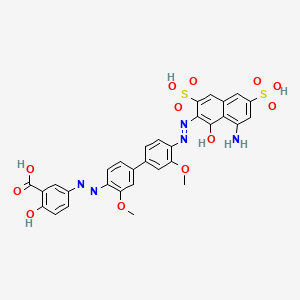 5-[[4'-[(8-Amino-1-hydroxy-3,6-disulfo-2-naphthyl)azo]-3,3'-dimethoxy[1,1'-biphenyl]-4-YL]azo]salicylic acid