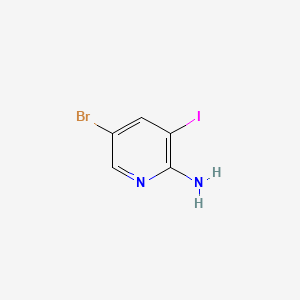 molecular formula C5H4BrIN2 B1270907 2-氨基-5-溴-3-碘吡啶 CAS No. 381233-96-1