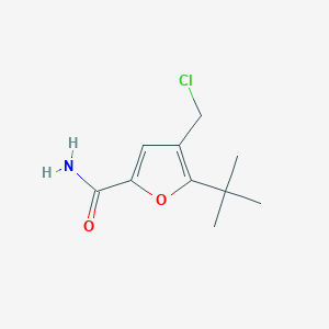 molecular formula C10H14ClNO2 B1270908 5-叔丁基-4-(氯甲基)-2-呋喃酰胺 CAS No. 634171-67-8