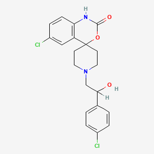 Spiro(4H-3,1-benzoxazine-4,4'-piperidin)-2(1H)-one, 6-chloro-1'-(2-(4-chlorophenyl)-2-hydroxyethyl)-